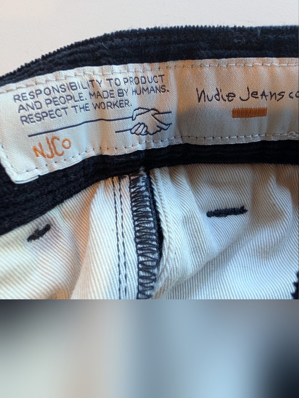 Nudie Jeans Easy Alvin Navy Cord Men's Pants - Picture 5 of 8